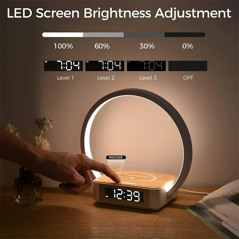 3 in 1 Wireless Charging Bedside Lamp